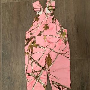 Baby girl Pink Camo Overalls